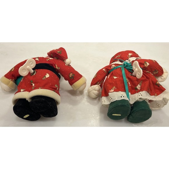 Vintage Santa and Mrs. Clause Animated 10” Wind Up No Batteries Made In Taiwan - Picture 8 of 16